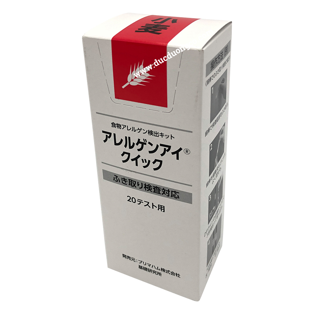 Que thử phát hiện nhanh chất gây dị ứng của lúa mì, Allergeneye® Quick dùng cho bề mặt, Code: 027826 , 20 test/hộp