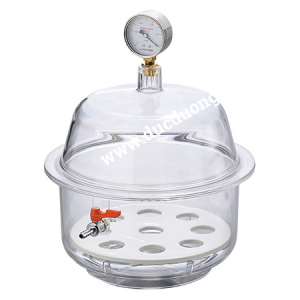 Bình hút ẩm có đồng hồ áp suất 9L ( Đường kính trong 245mm )