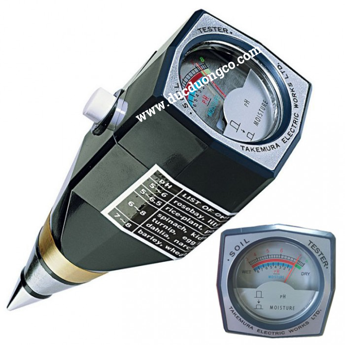 MÁY ĐO ĐỘ ẨM VÀ pH CỦA ĐẤT TAKEMURA DM-15